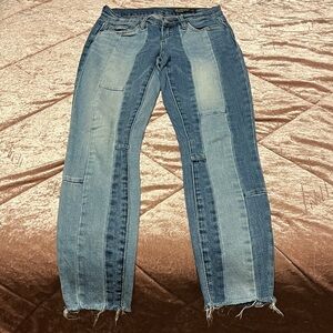 Blank NYC Two-Tone Straight Leg Jeans